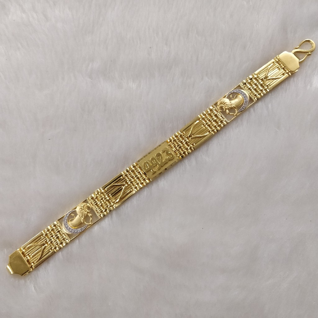916 Gold Fancy Gent's King's Bracelet - Image 2