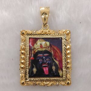 916 Gold Fancy Gent's Mahakali Maa Photo Frame Pendant