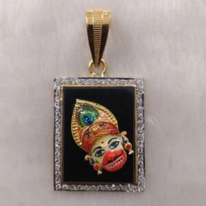 916 Gold Fancy Gent's Kastbhanjan Dev Face Pendant