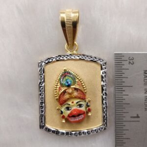 916 Gold Fancy Gent's Kastbhanjan Face Pendant