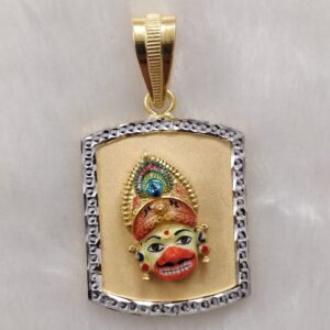 916 Gold Fancy Gent's Kastbhanjan Face Pendant