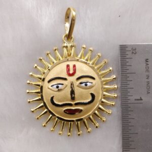 916 Gold Fancy Gent's Surya Pendant