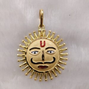 916 Gold Fancy Gent's Surya Pendant