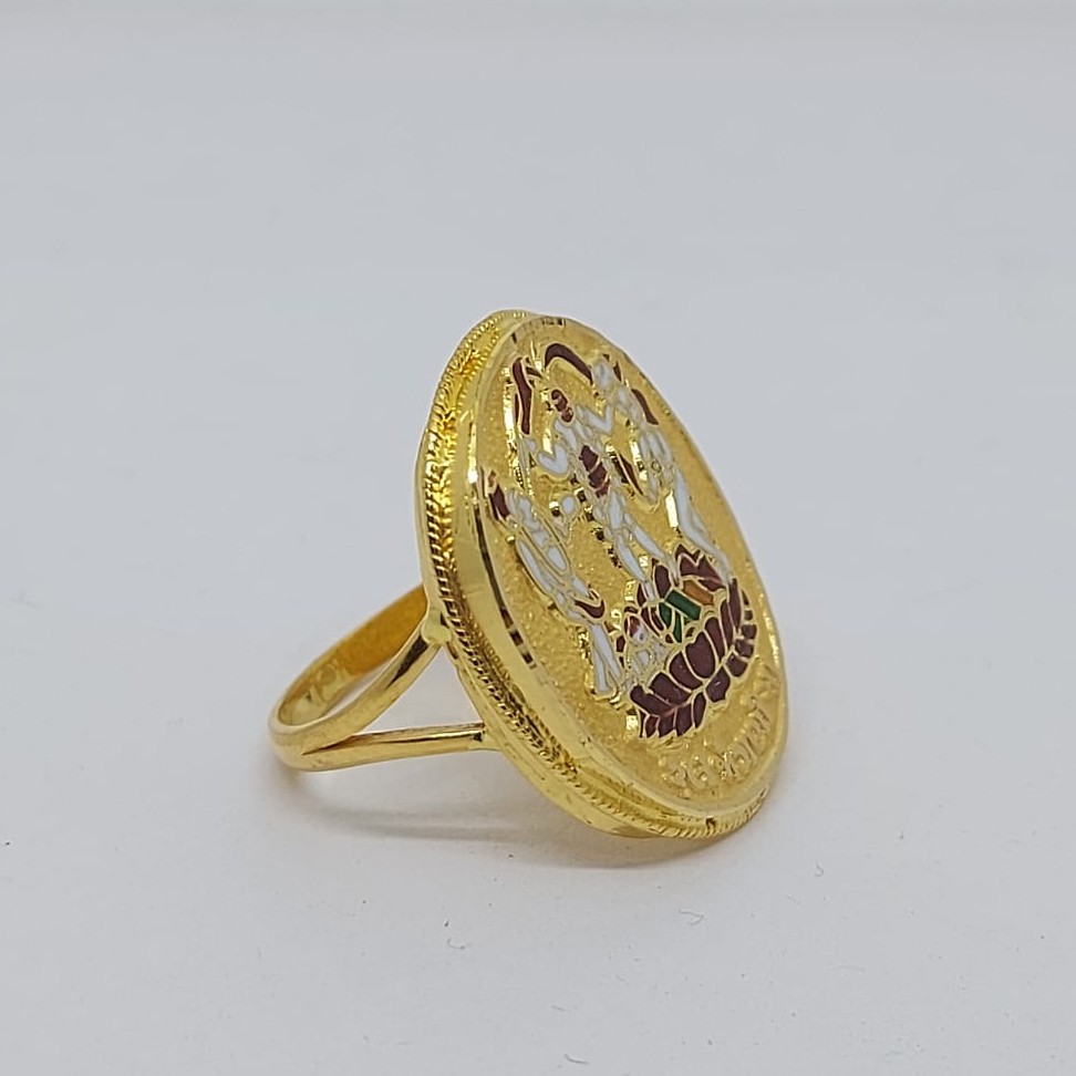 916 gold fancy gent's fuljogani ring - Image 3