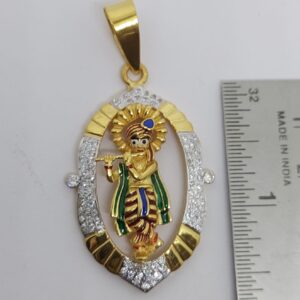 916 Gold Fancy Gent's Shree Krashna Pendant