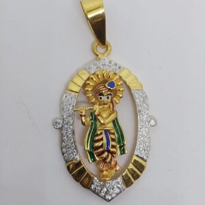 916 Gold Fancy Gent's Shree Krashna Pendant