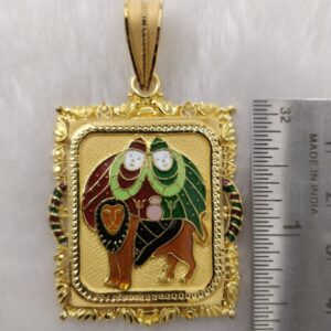 916 Gold Fancy Gent's Chamunda Maa Pendant