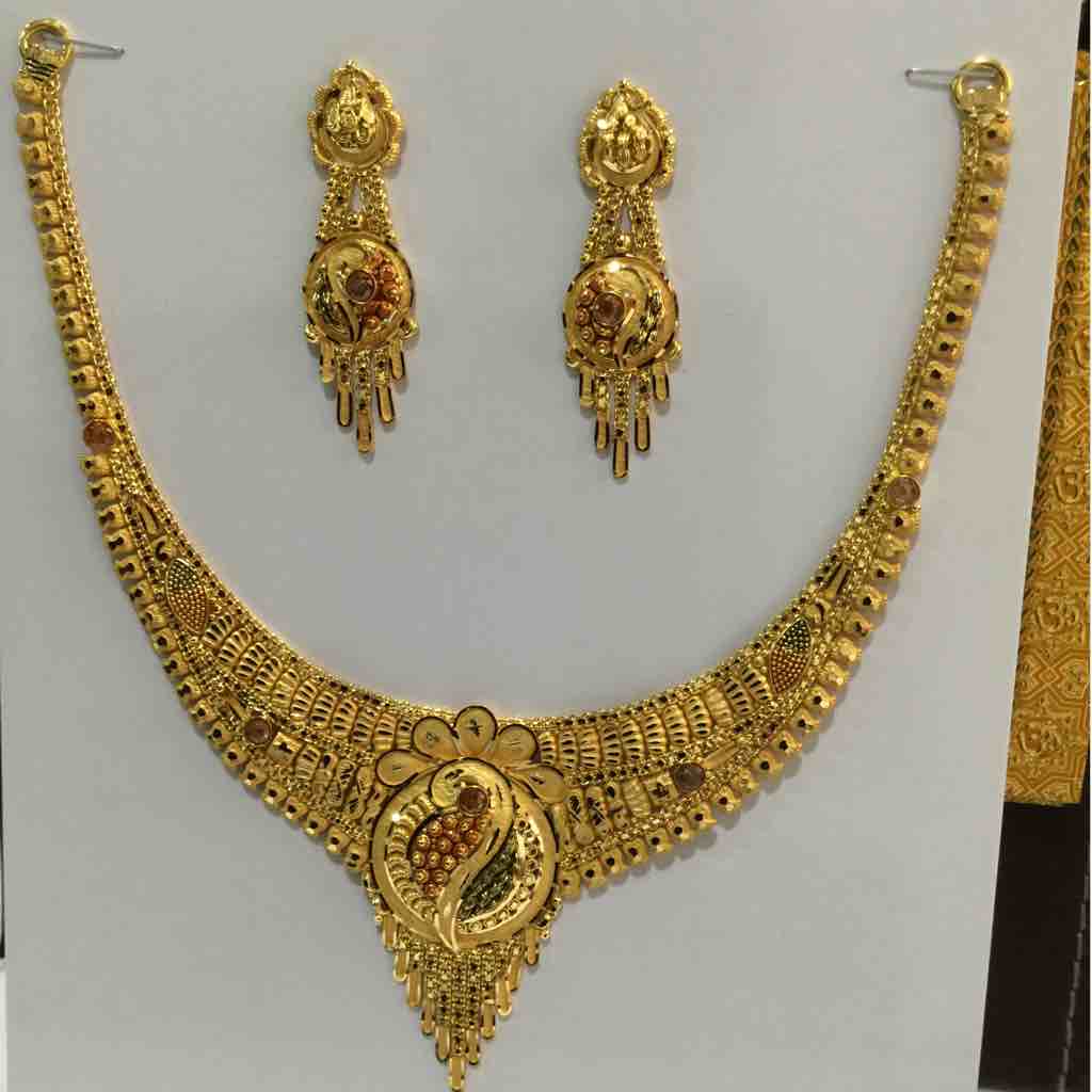 22K/916 Gold fancy necklace set (w.4.25)