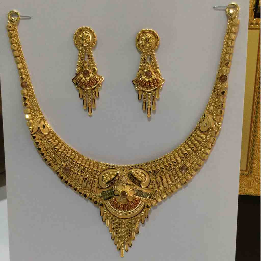 22K/916 Gold classic necklace set (w.4.25)