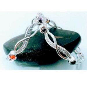 Silver Ladies Jadtar Antique Attractive Stone Bangle