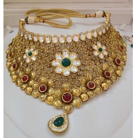 22K Gold Ladies Indian Fancy Necklace