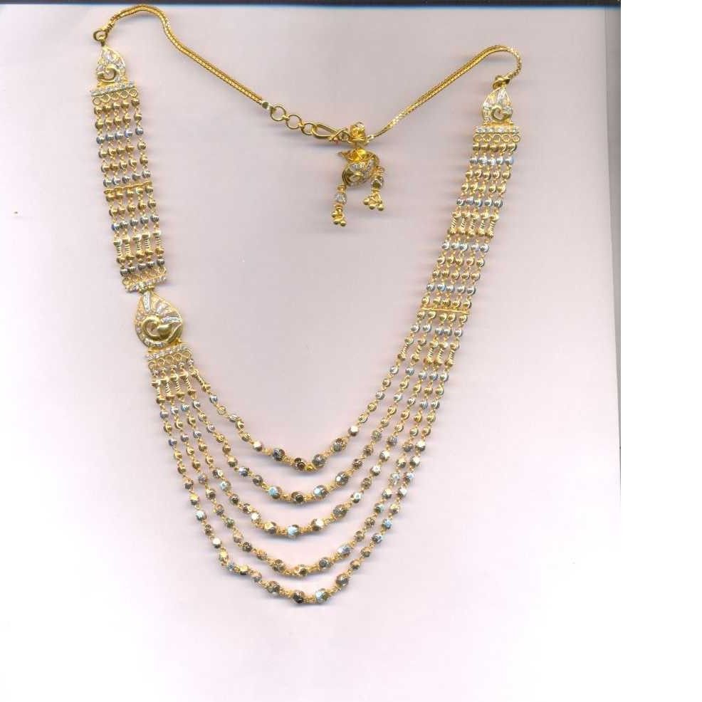 22KT Gold Ladies Vertical Necklace Set