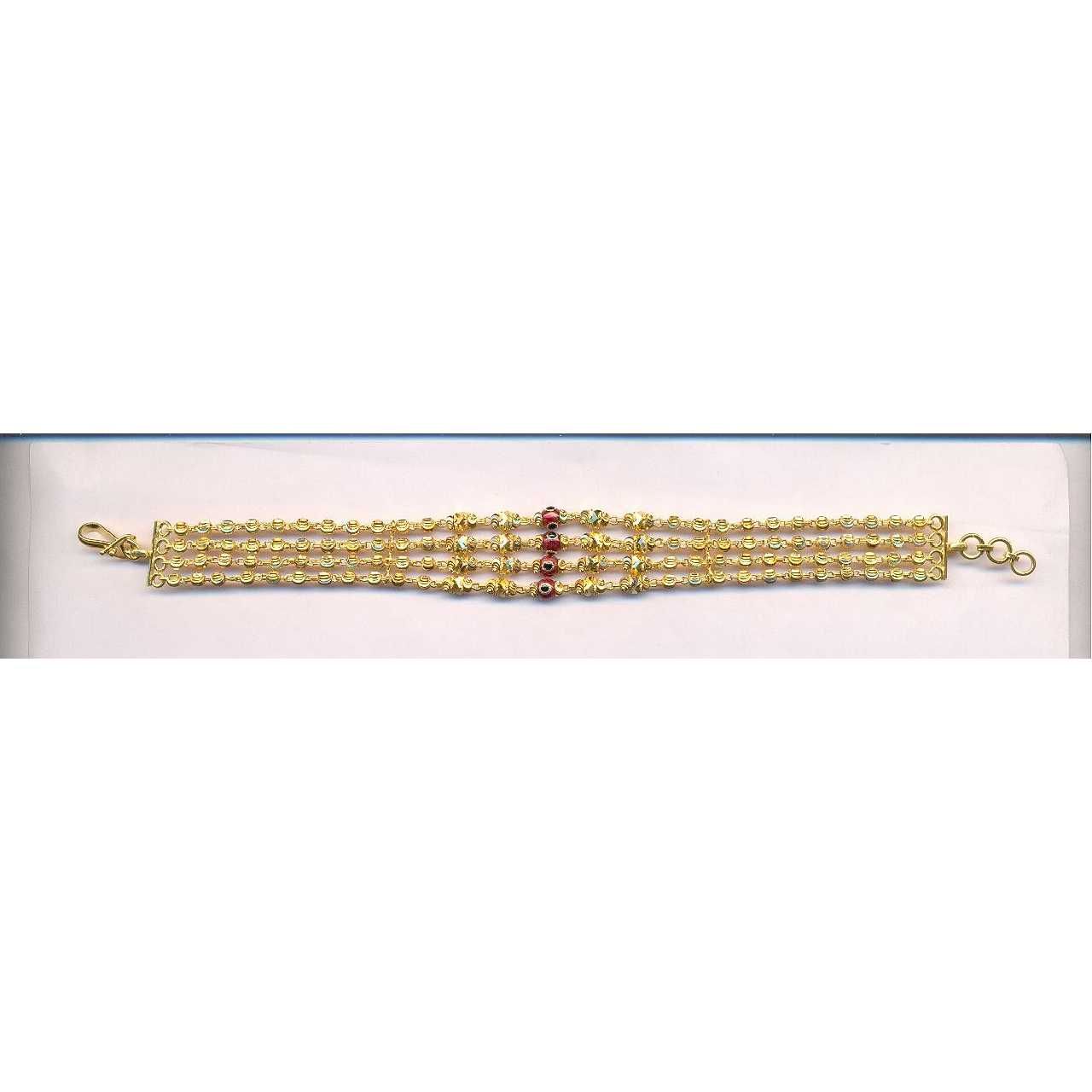 22KT Gold Ladies Indian Designer Vertical Bracelet