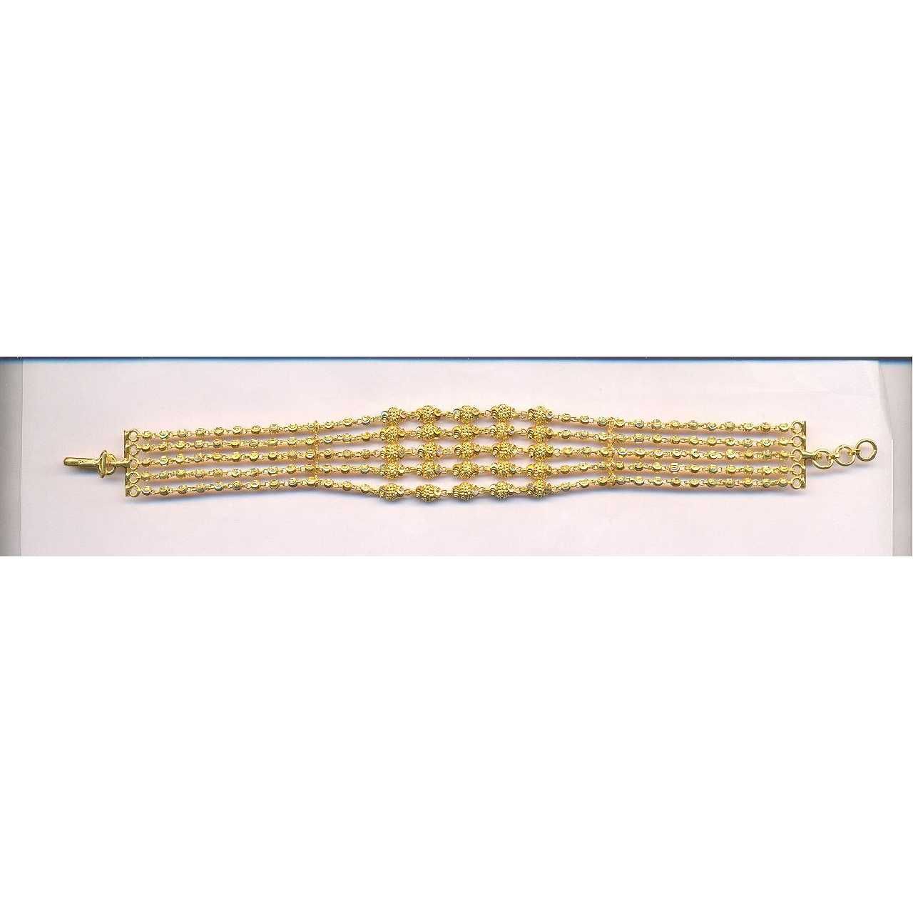 22KT Gold Ladies Indian Vertical Bracelet Yellow