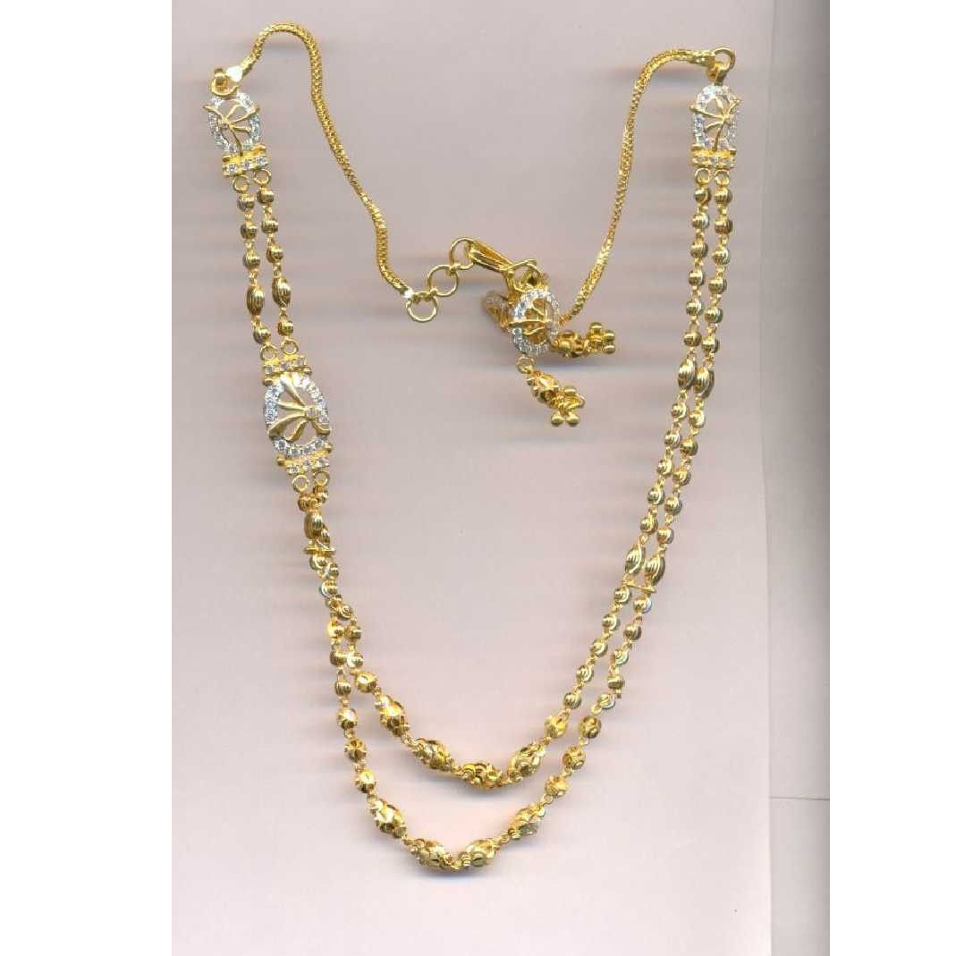 22KT Gold Ladies Indian Vertical Necklace Set