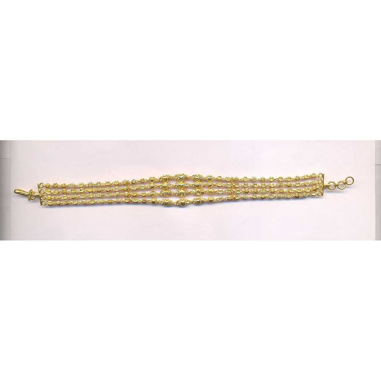 916 Ladies Indian Fancy Gold Vertical Bracelet