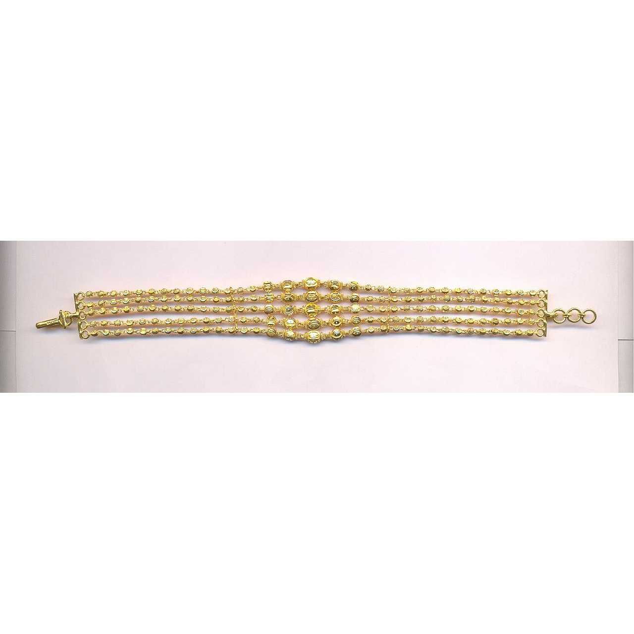 22KT Gold Ladies Indian Designer Vertical Bracelet
