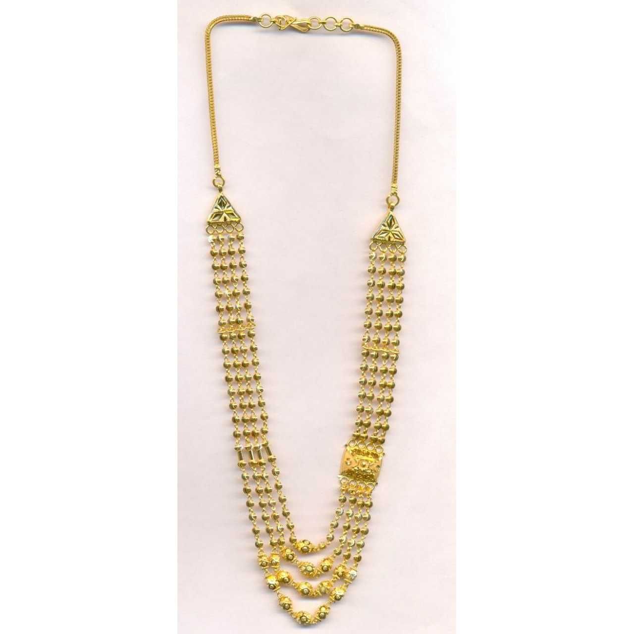 22KT Gold Ladies Indian Fancy Vertical Necklace