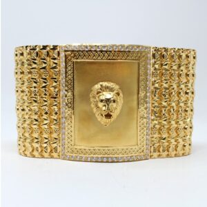 916 Gold Broad Maharaja Bracelet For Men JDB-4480