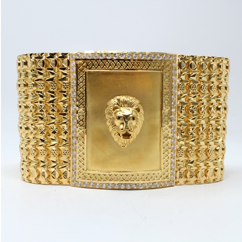 916 Gold Broad Maharaja Bracelet For Men JDB-4480