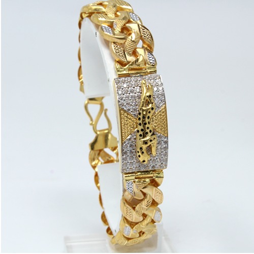 916 Gold Stylish Casting Gents Bracelet JDB-4976