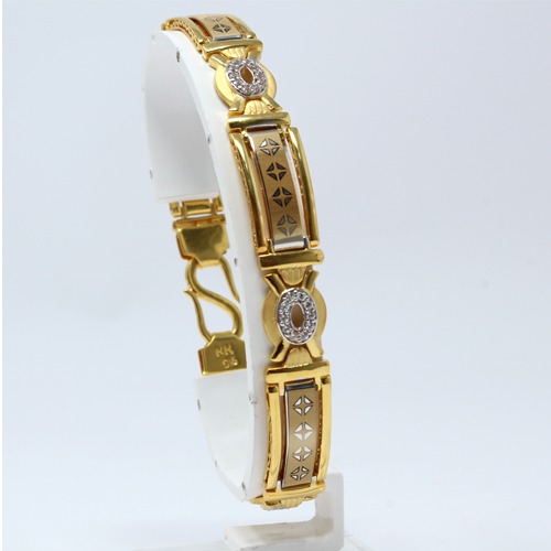 916 Gold Fancy Casting Bracelet For Men JDB-4002