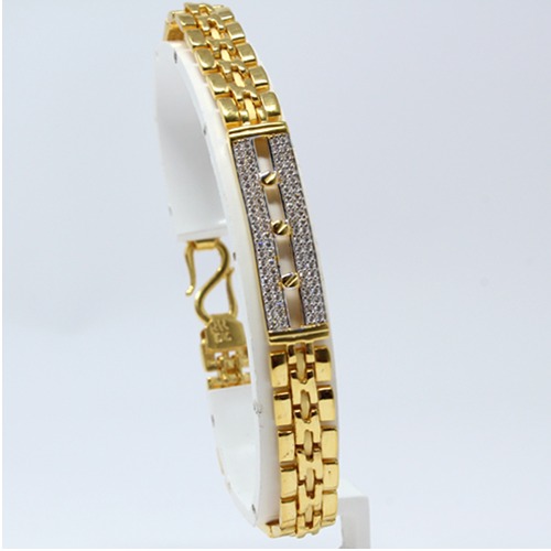 22KT Gold Casting Gents Lucky Bracelet JDB-3999