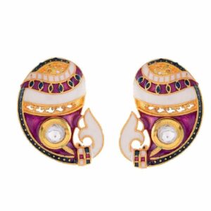 Modern Colorful Brass Earring