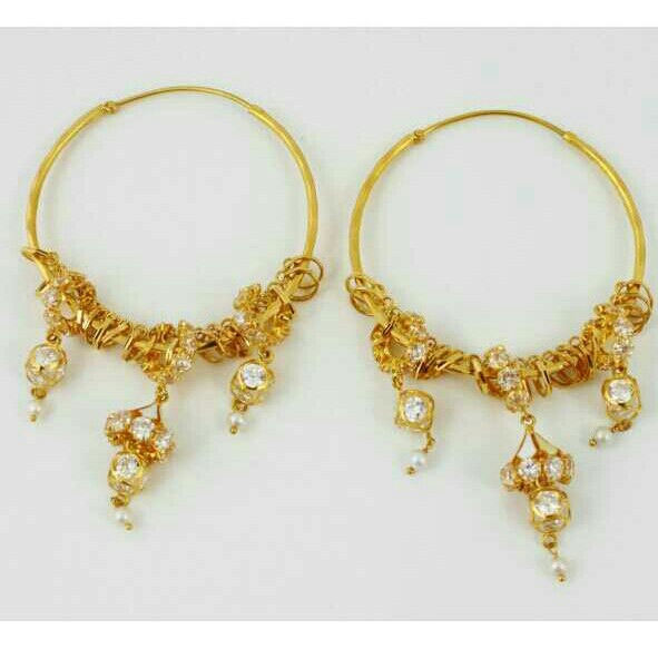 22K Gold Ladies Indian Fancy Bali Yellow