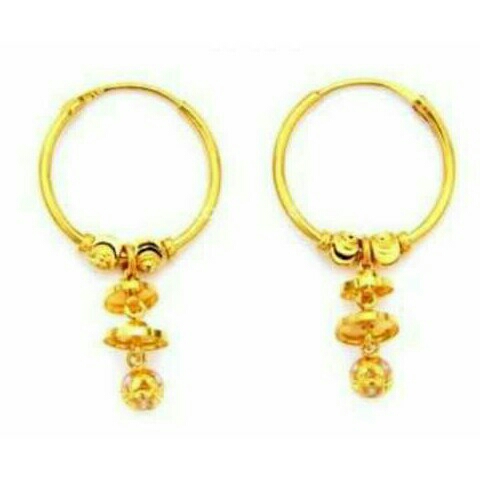 22K Gold Ladies Indian Fancy Bali Yellow