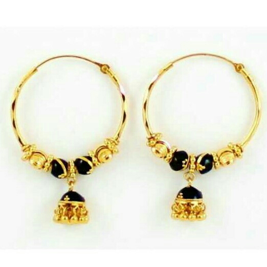 22K Gold Ladies Indian Fancy Bali Yellow