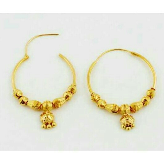 22K Gold Ladies Indian Fancy Bali Yellow