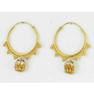 22K Gold Ladies Indian Fancy Bali Yellow