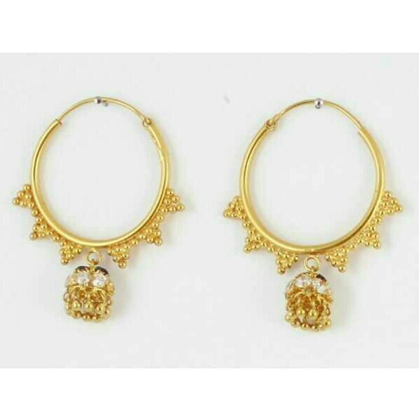 22K Gold Ladies Indian Fancy Bali Yellow