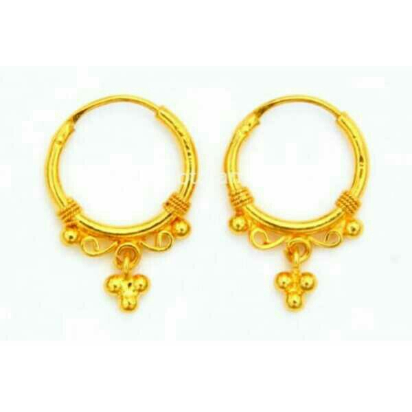 22k Gold Ladies Indian Fancy Bali Yellow