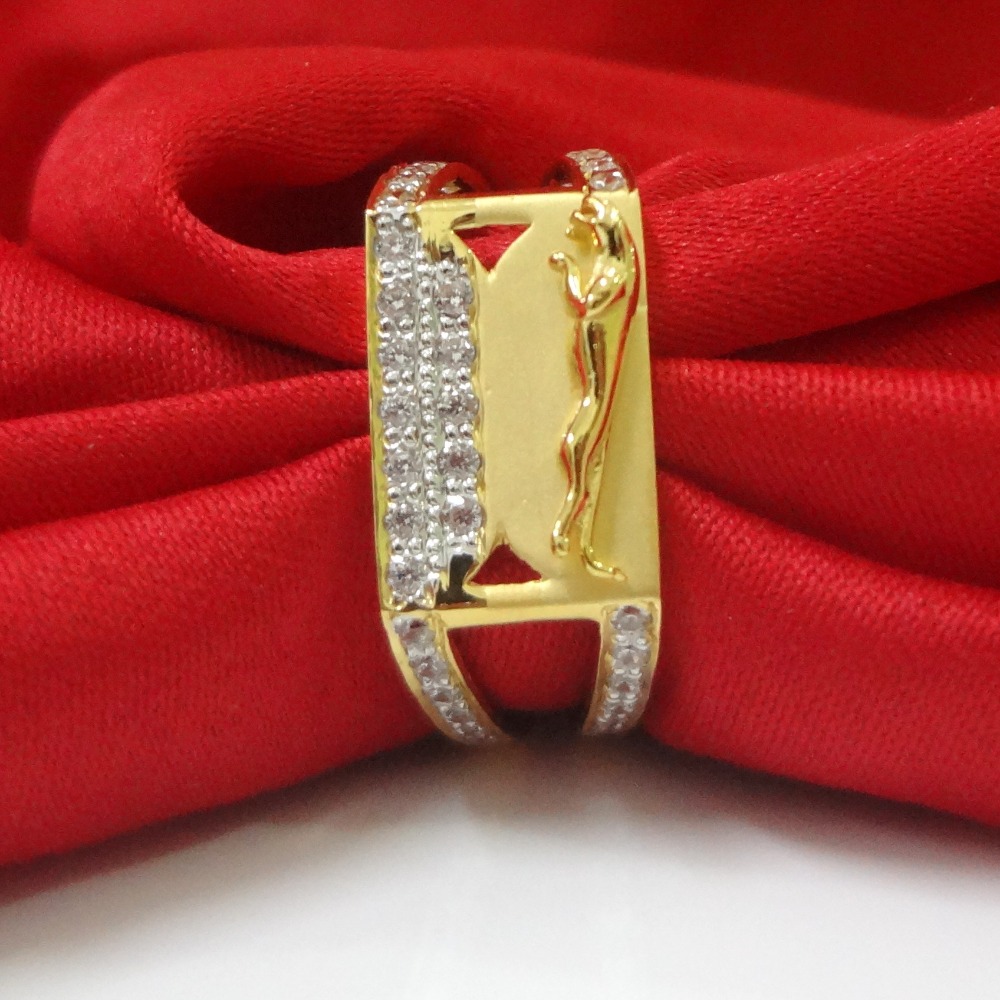 Jaguar pattern designer  22 kt gold genst ring
