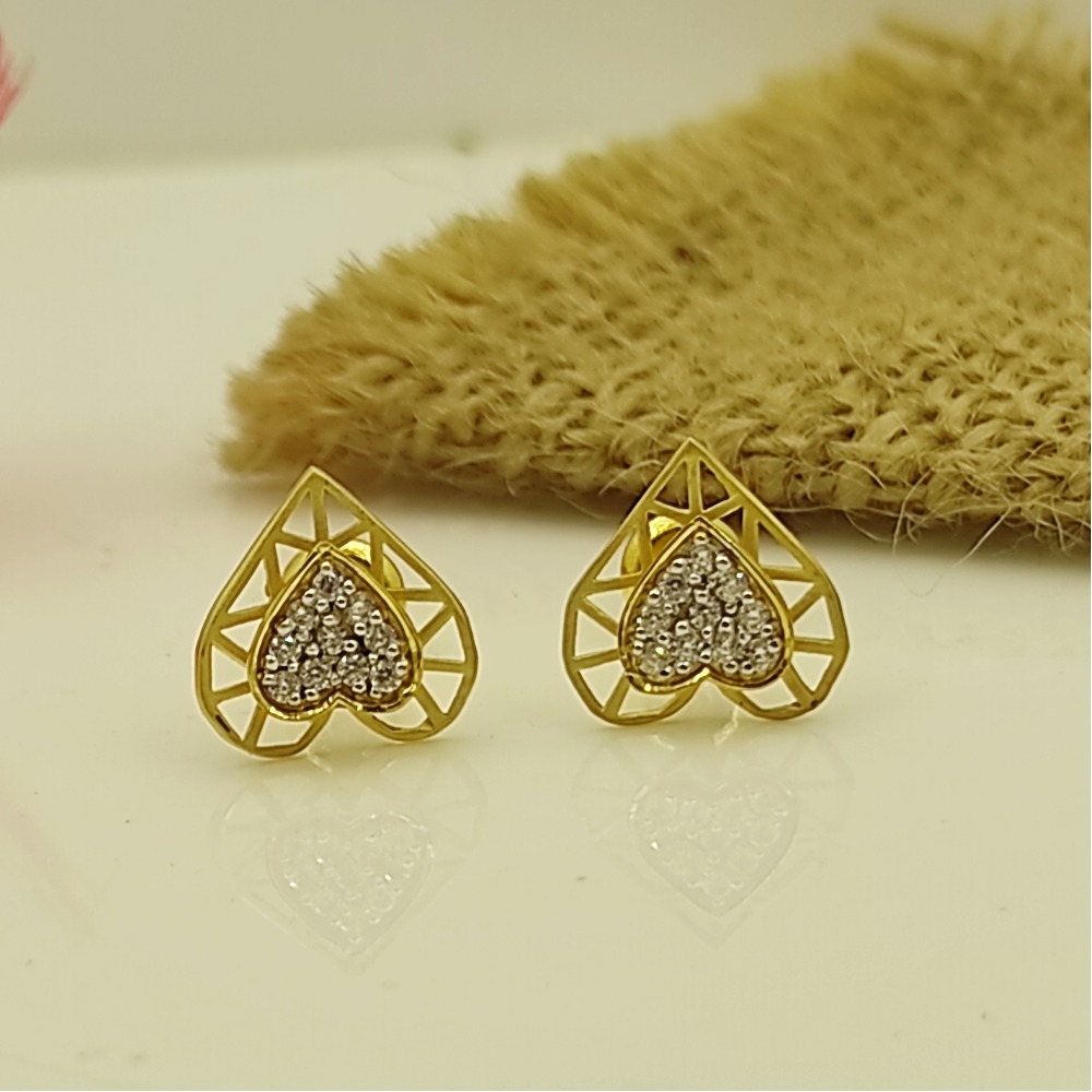 AMAZING HEART SHAPE 22 KT GOLD EARRING