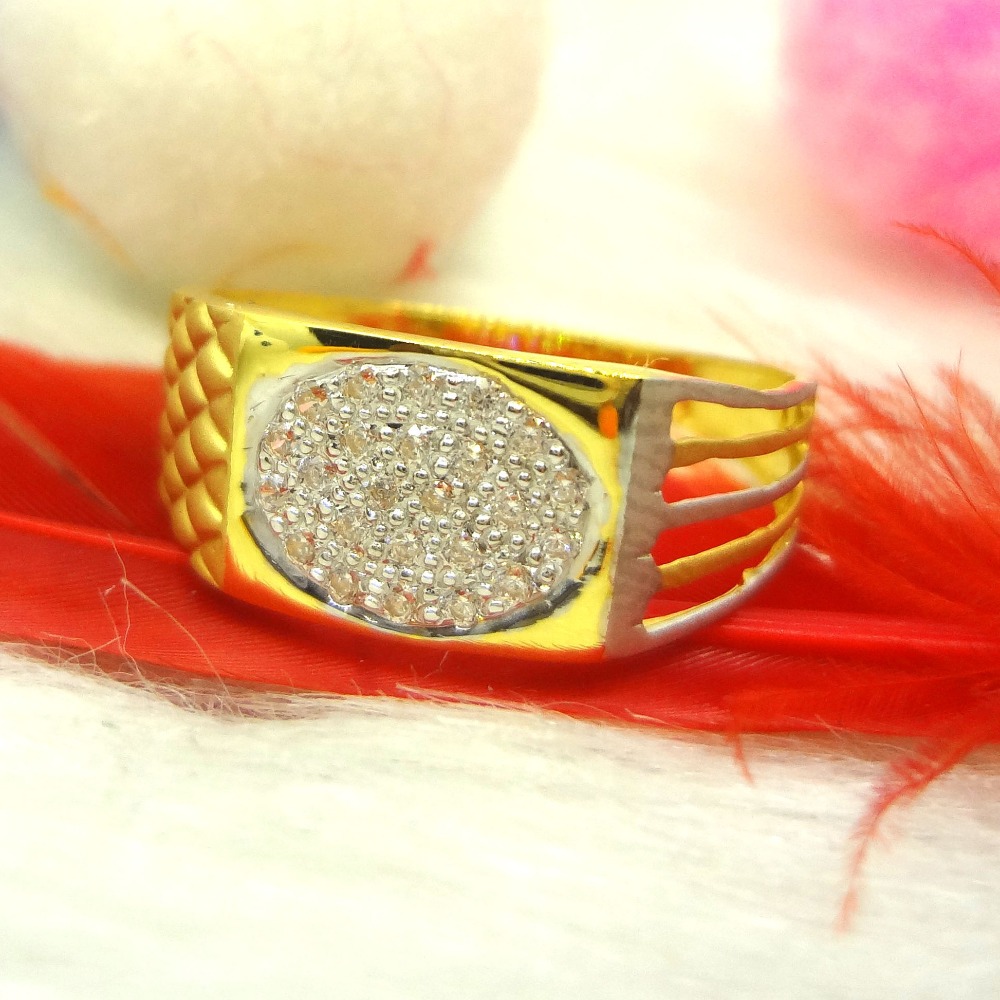 Ovular pattern 22 kt gold gents ring - Image 2