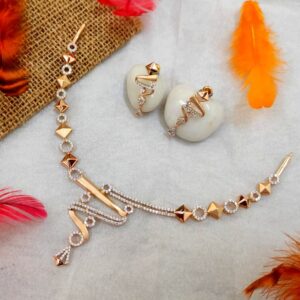 Classic designer 18 kt rose gold necklace