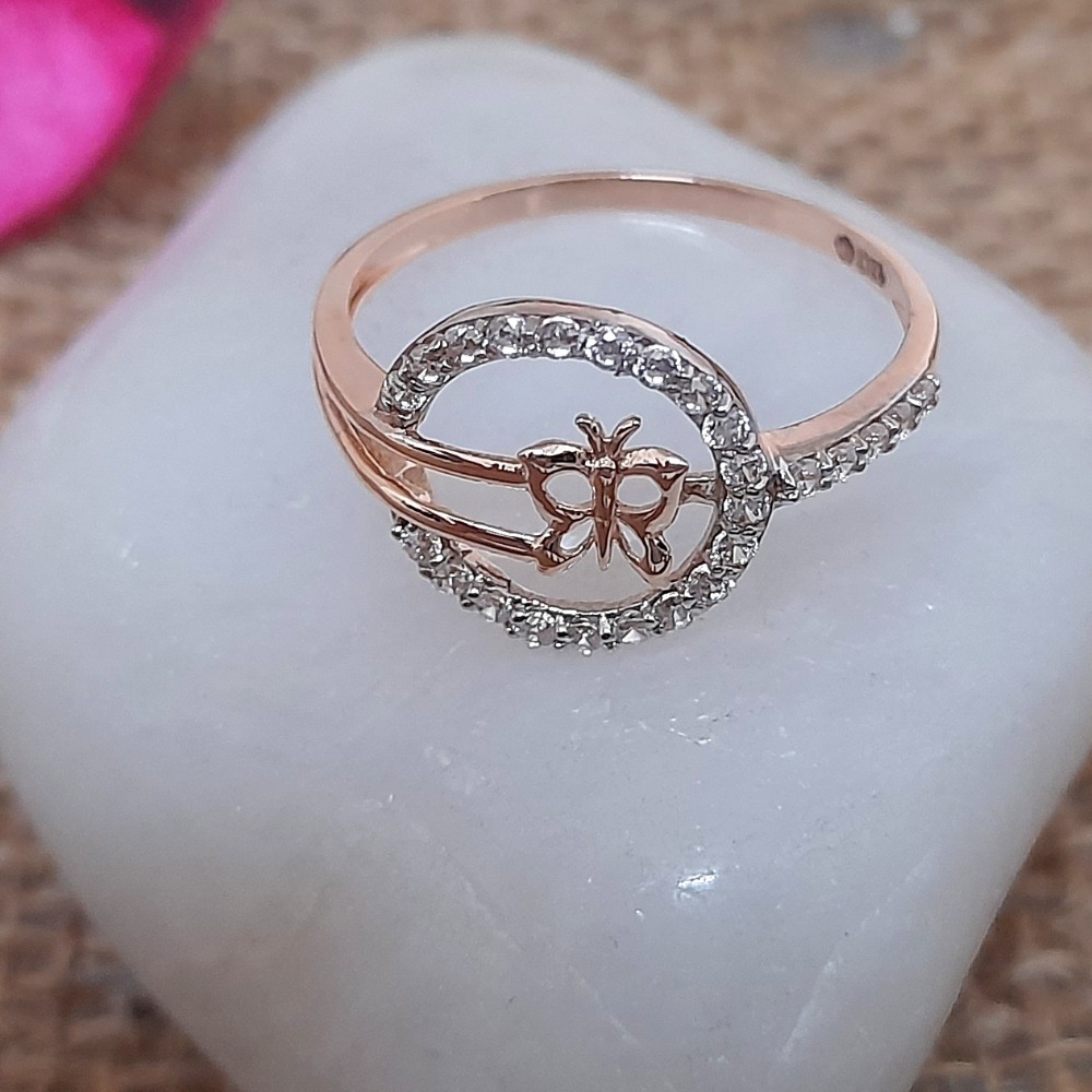 Creative circular design 18 kt rose gold ring