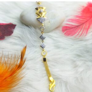Latest handmade 22 kt gold ladies bracelet