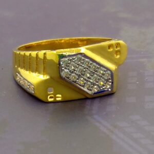 25 diamond designer 22 kt gold gents ring