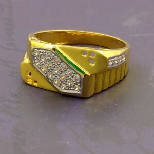 25 diamond designer 22 kt gold gents ring