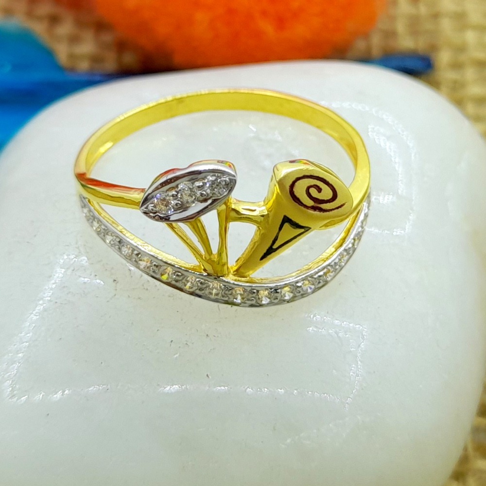 2 attractive cone shape design stylish 22 kt ladies ring