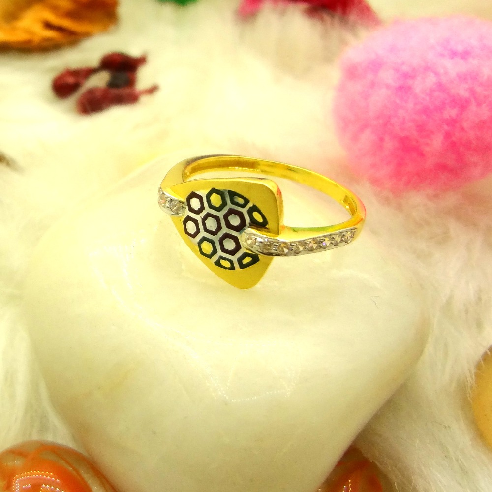 916 gold cz diamond adorable ladies ring