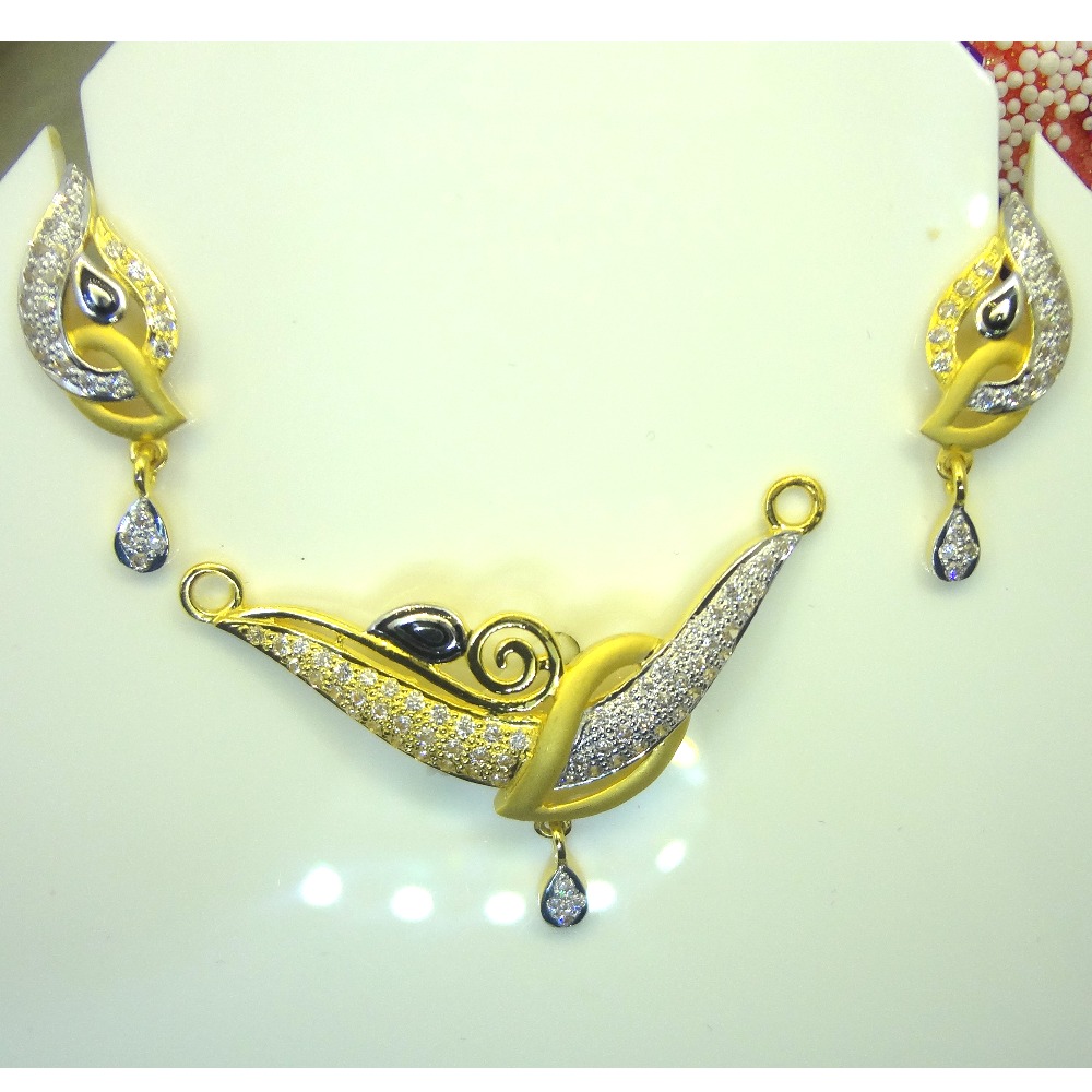 916 gold cz diamond amazing mangalsutra