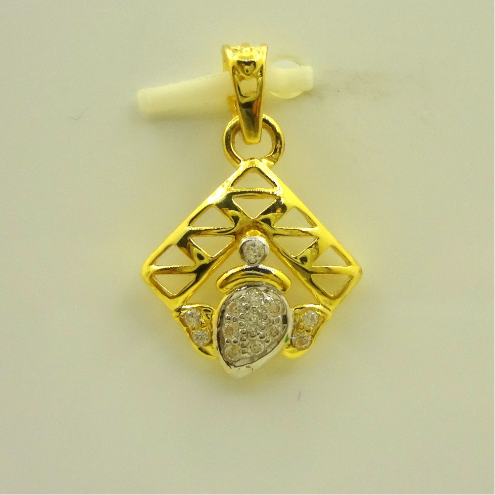 Modern designer ganapati 22kt gold pendant