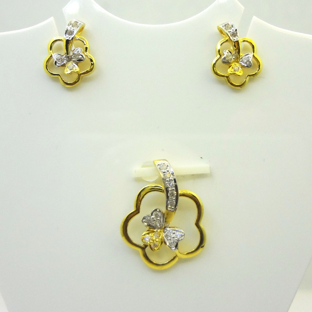 Nature love 22kt gold pendant set