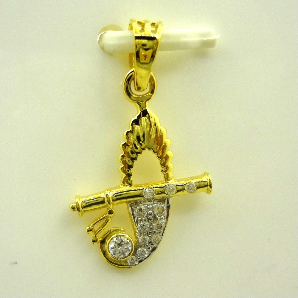 kanha murali design 22 kt gold pendant