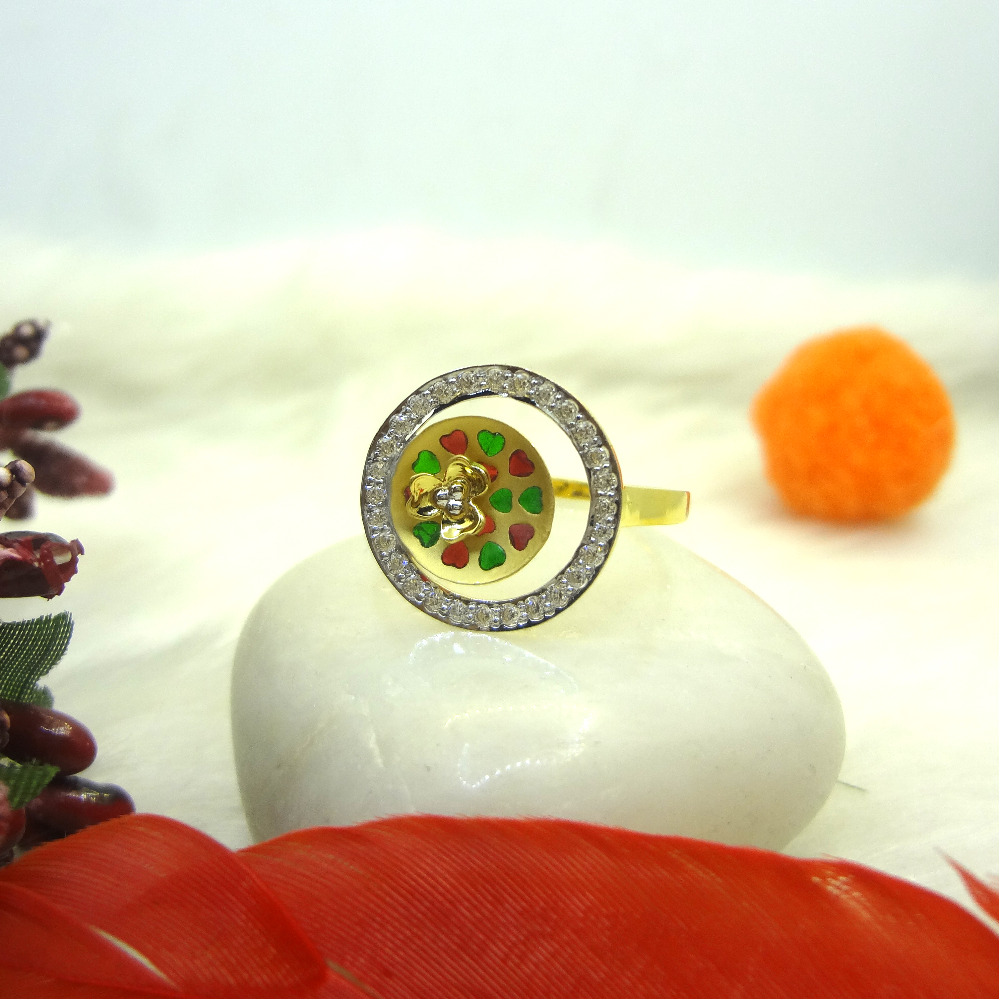 916 gold cz diamond ladies ring - Image 2